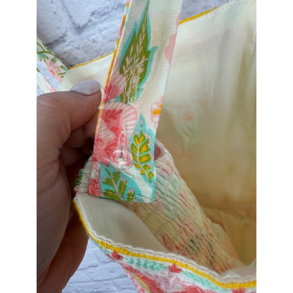 Rachel Zoe Floral Pineapple Smocked Embroidered Tiered Maxi Dress Womens Size 4 - Picture 6 of 14